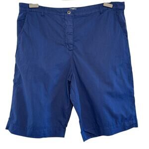 French Produce 100% Cotton High Rise Size XL Long Bermuda Shorts Pockets